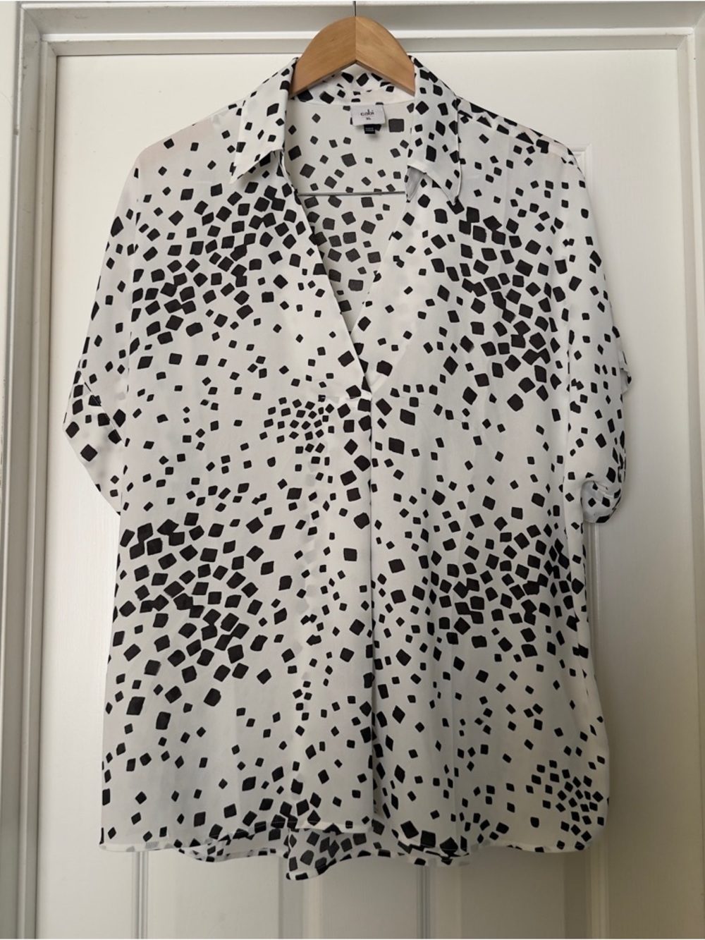 Cabi Replay White Short-Sleeve Blouse Size XL